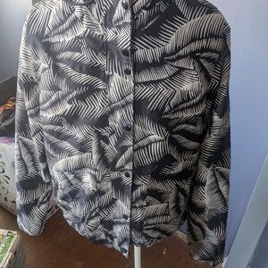 Volcom Black and White Patterned Windbreaker